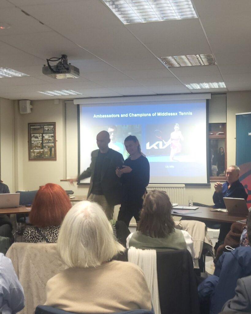 Lily Mills thanks Middlesex Tennis