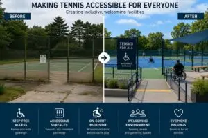 Making tennis accessible by improving facilities