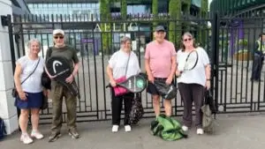 Highgate Tennis Club walking tennis players at AELTC