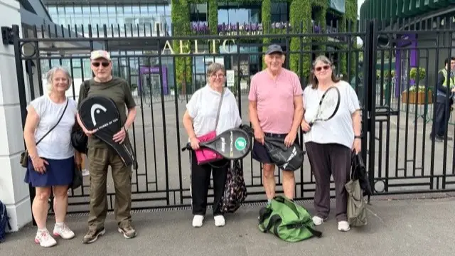 Highgate Tennis Club walking tennis players at AELTC