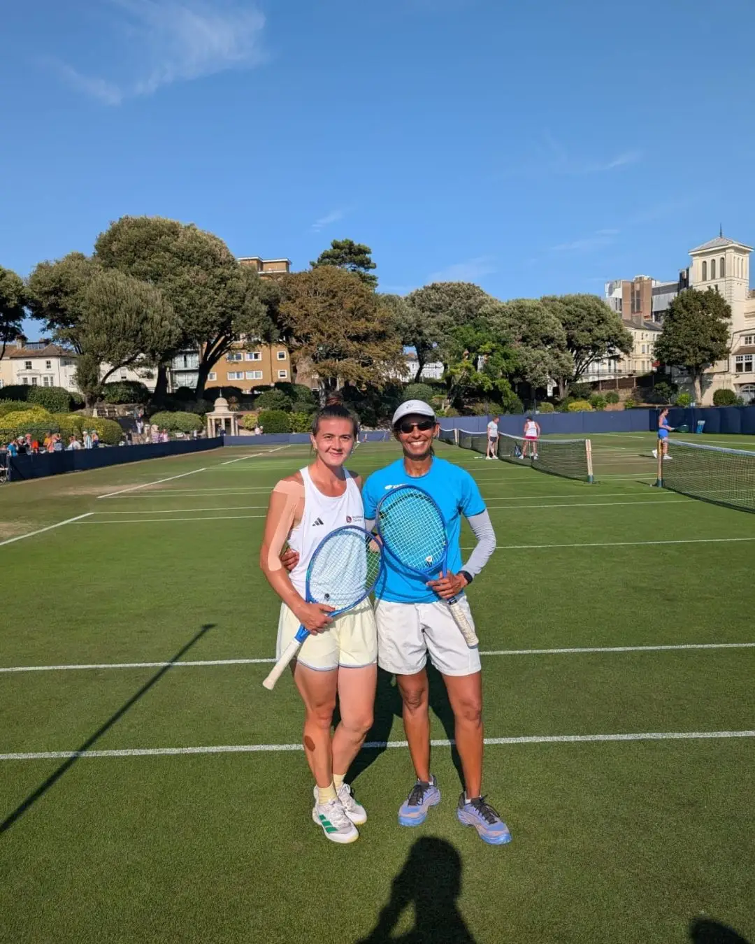 Corina Mirea & Mili Shah before tennis match